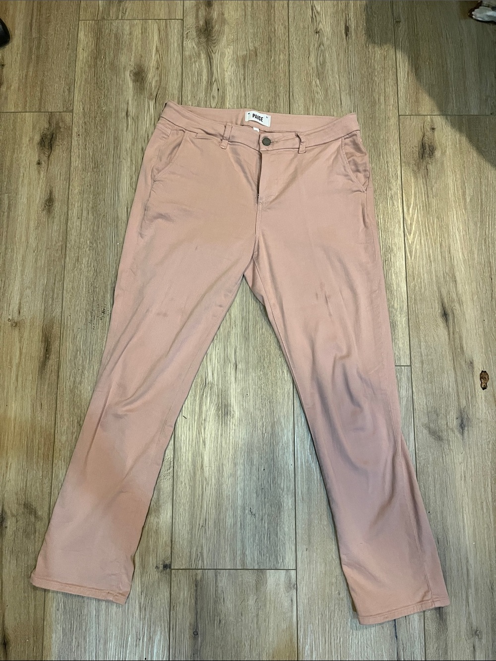 PAIGE premium denim Rianne Dusty Rose Straight Leg Women's Jeans WORN ONCE